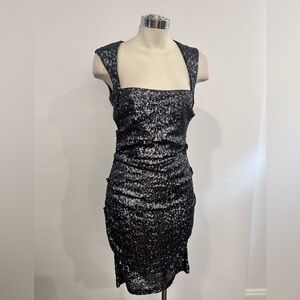 NICOLE MILLER SEQUIN DRESS SZ 4 Retail $500